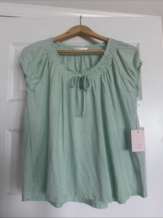LC Lauren Conrad Tops - LC Lauren Conrad Mint Peasant Blouse Size Small